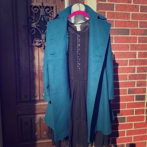 Teal Wool Coat